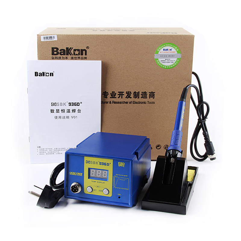 Bakon SBK936D+ lead free smd homemade ceramic heating element computer soldering station