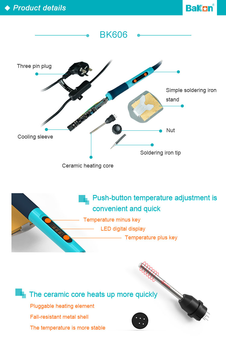 Bakon 220v 60w electric soldering irons with temperature control Buy